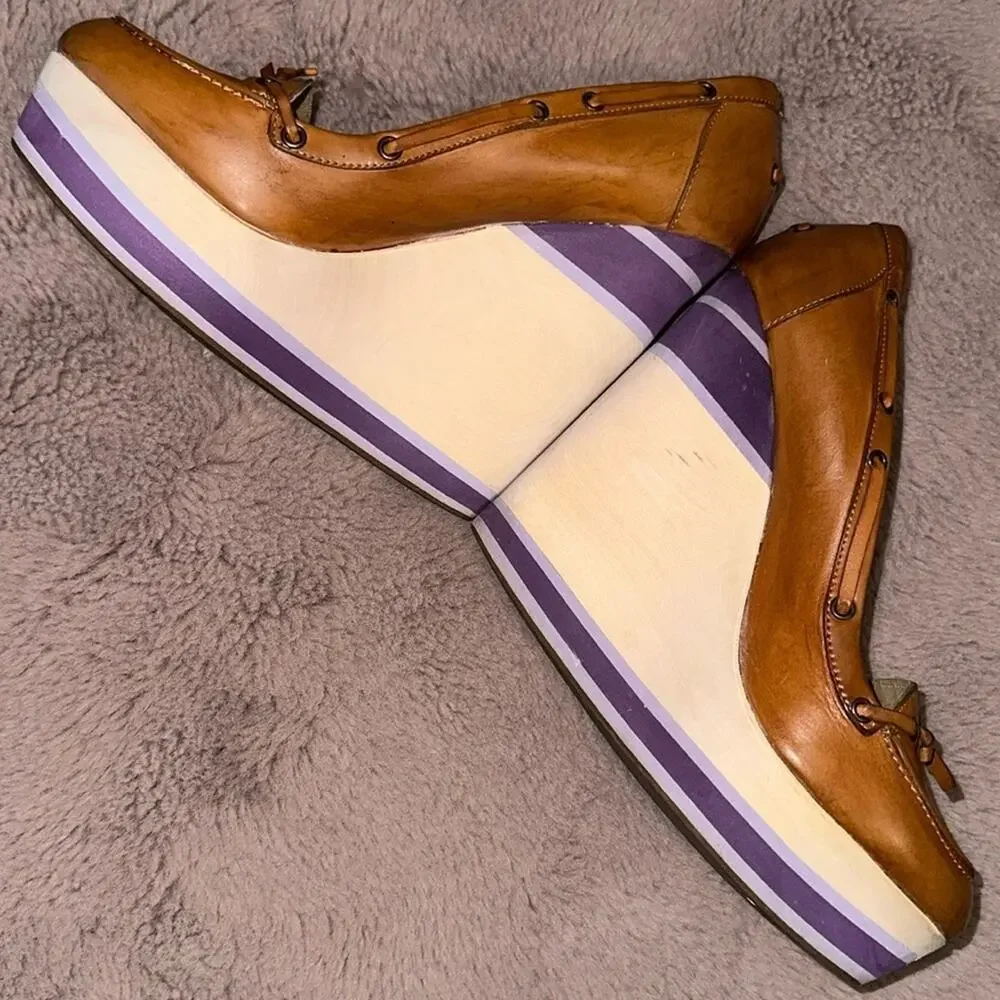 DIANA BROUSSARD Leather Platform WEDGES - Originally $695